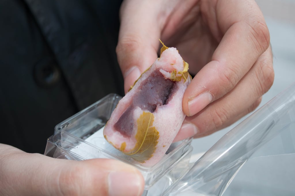 Sweets made of rice with a wine leaf