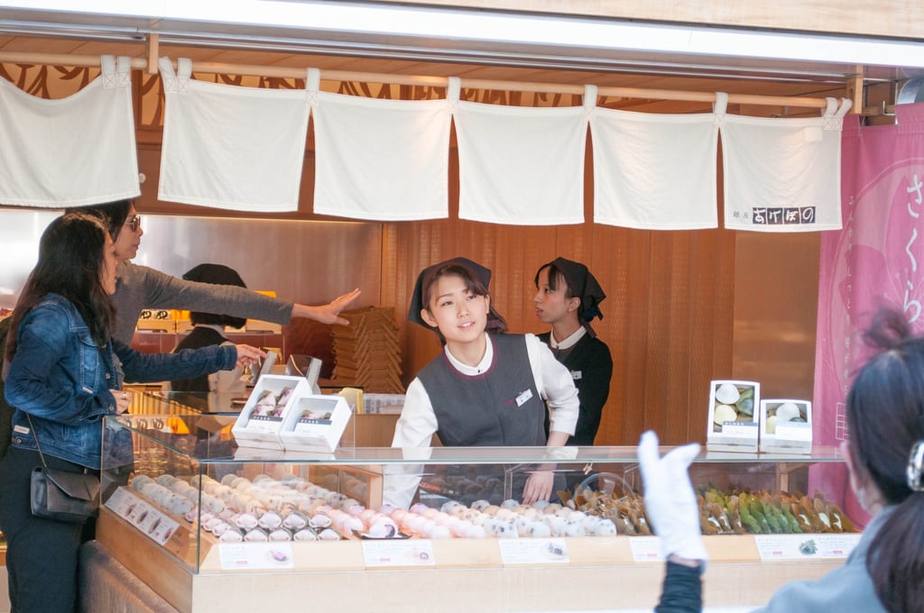 Selling sweets in Tokyo