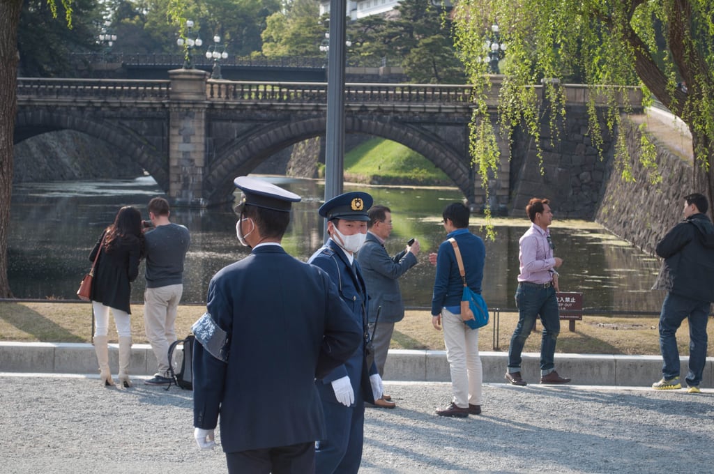Guards at the palace in Tokyo