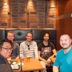 Drinking beer