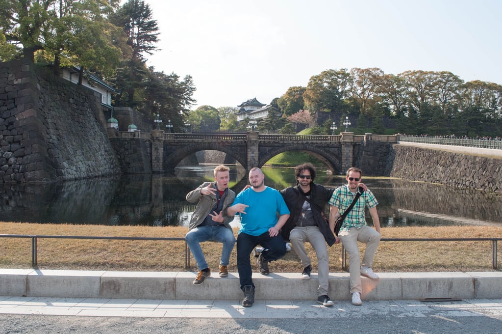 Swedish gangstas infront of the palace in Tokyo