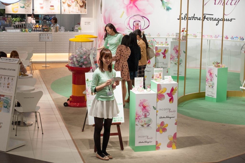 Selling perfume in Tokyo