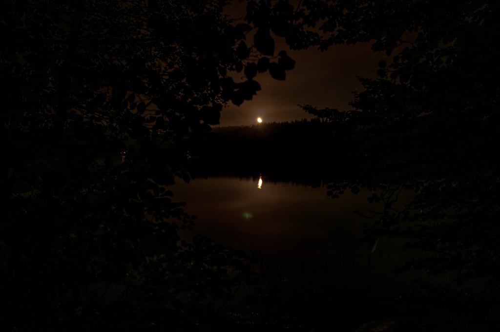 Moon in water