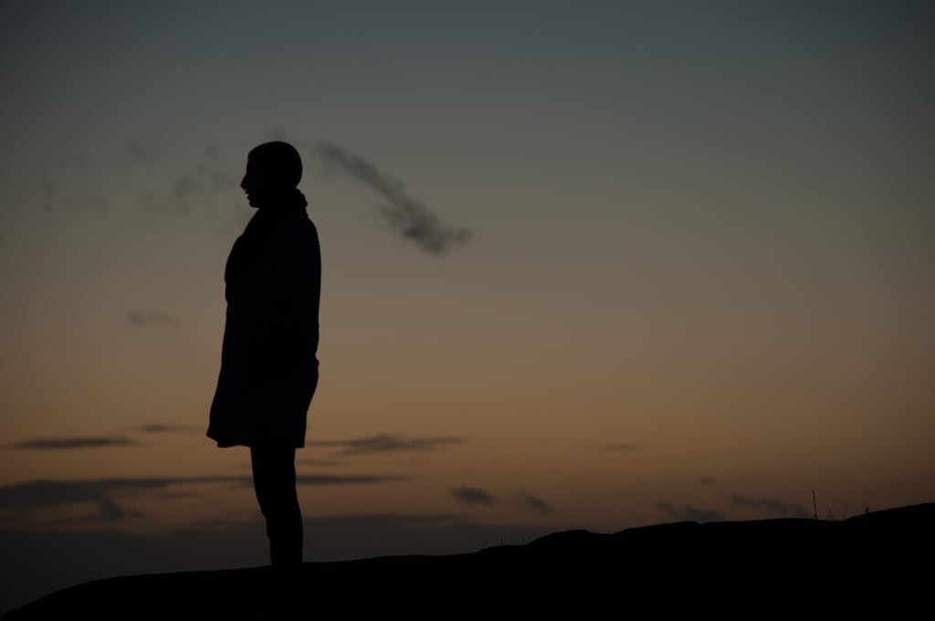 Girl in sunset