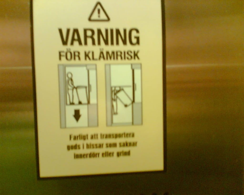 Achtung Einklämmgefahr!