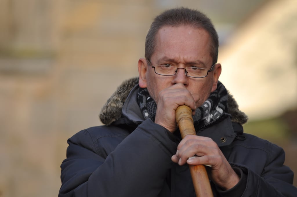 Man playing a horn
