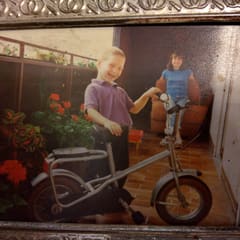 Karl mit seinem Fahrrad