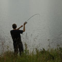Fishing action