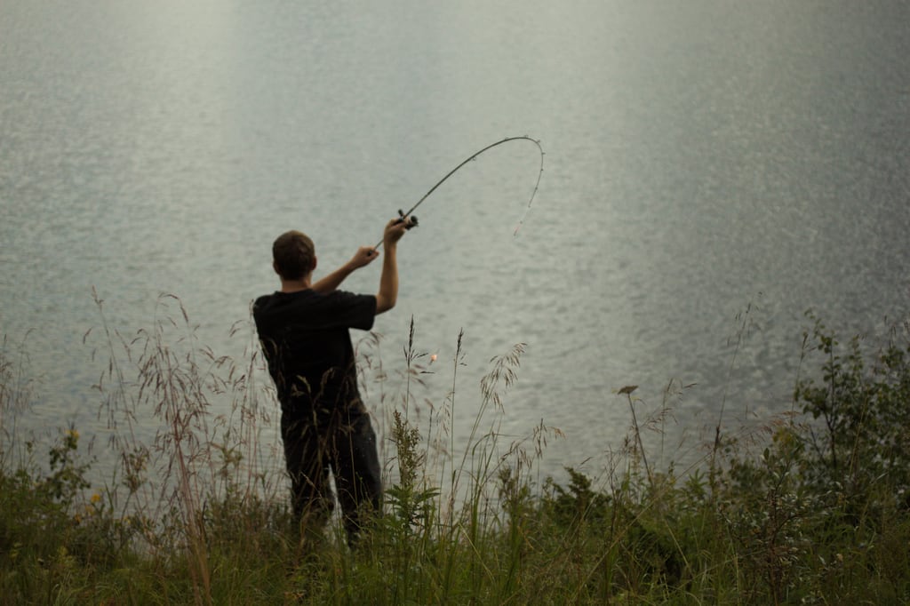 Fishing action