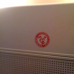 FCN Aufkleber im Zug