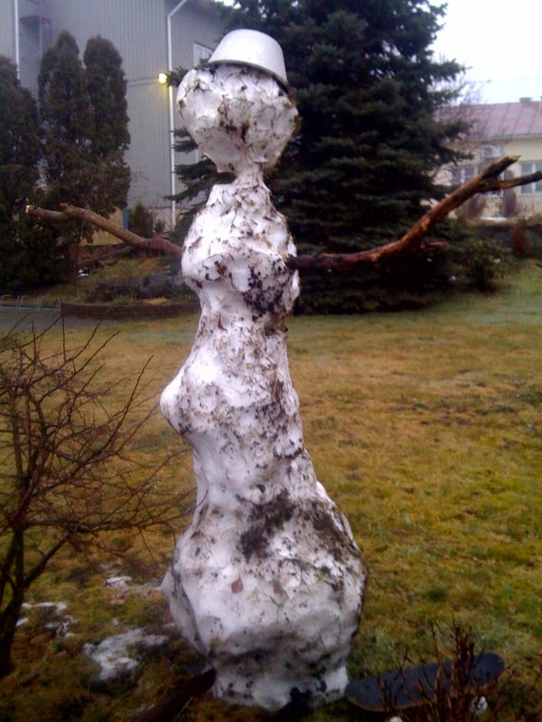 Dürrer Schneemann