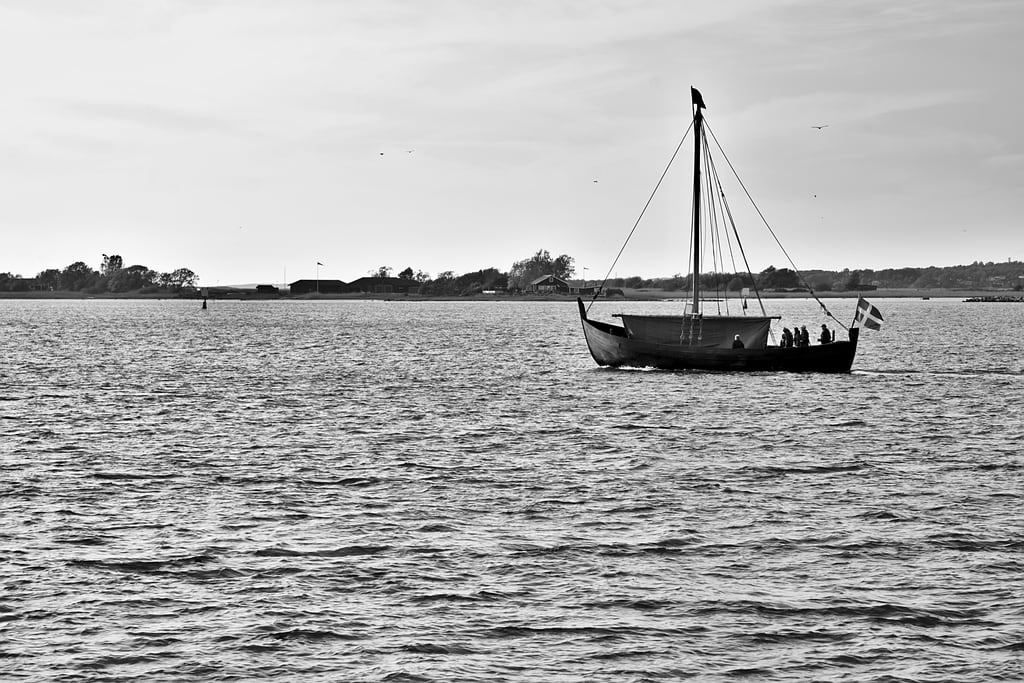 Sailboat leaving horbour
