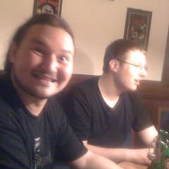 Beim Biertrinken