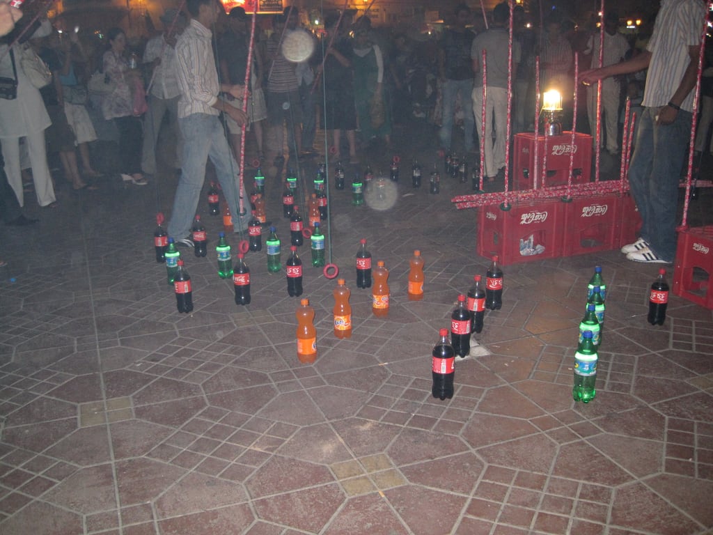 Coca Cola-fischen in Marakkesh
