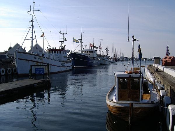 Varberg Hafen Eingang