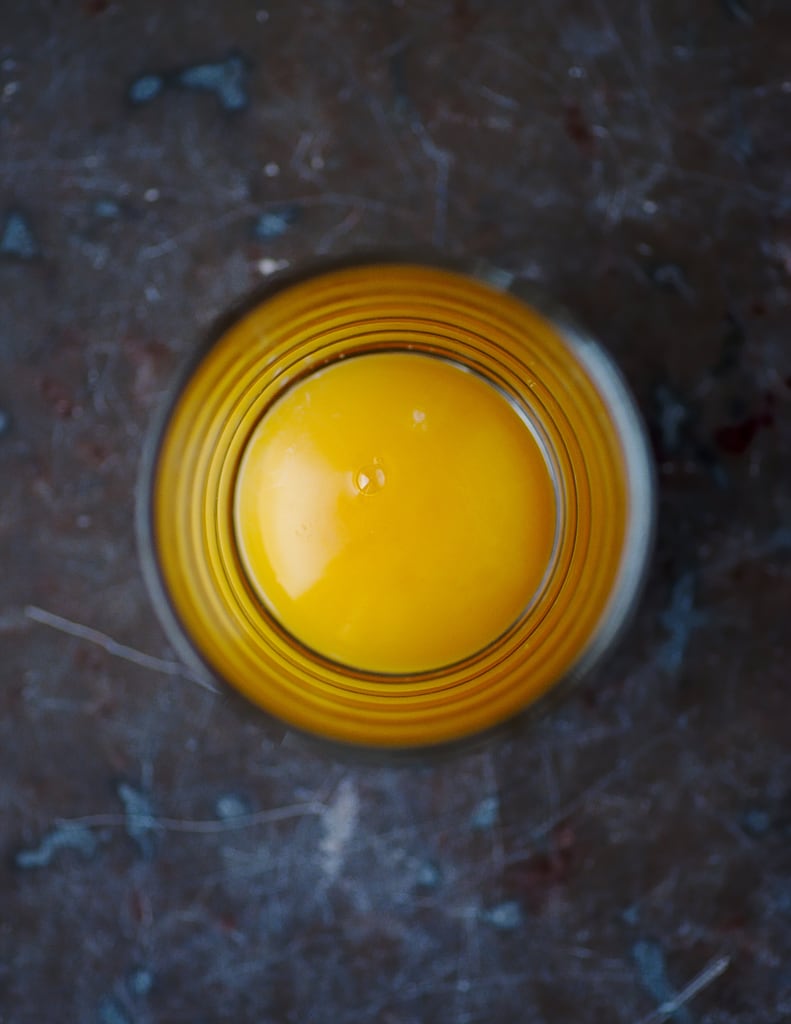 Egg yolk in a glass
