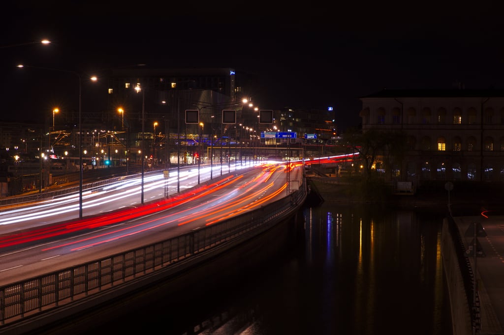 Stockholm by night - Motorway