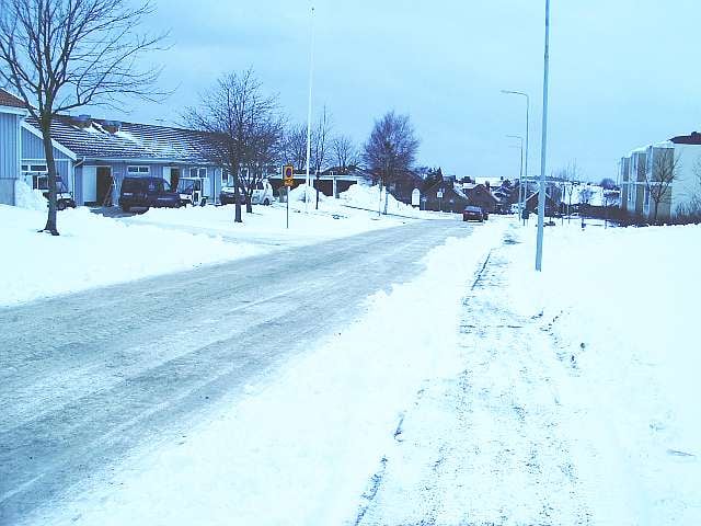 Verschneite Straßen