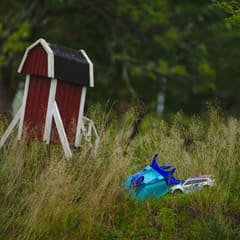Mailbox and toys