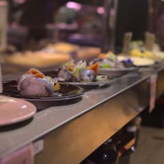Conveyer belt sushi in Osaka Japan 2020