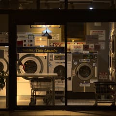 Loundromat by night in Osaka Japan 2020
