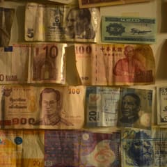 Money on the wall in Osaka Japan 2020