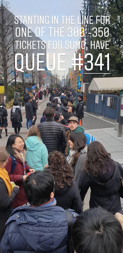 Sumo queue in Tokyo - Japan 2020