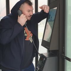 Me on a pay phone in Osaka - Japan 2020