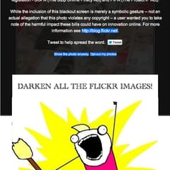 Darken all the flickr images!