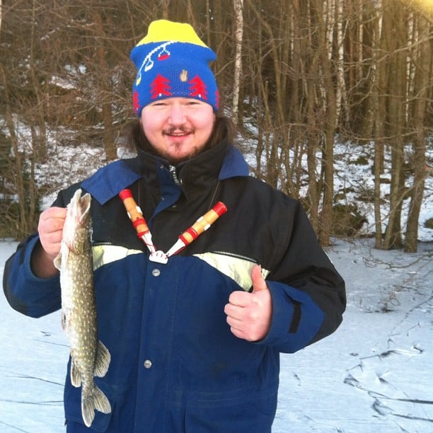 Pike ice fishing