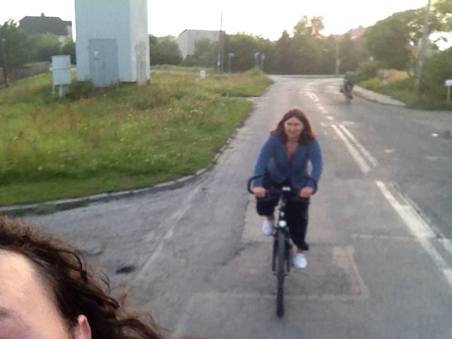 Sister on bike
