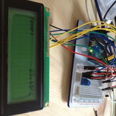 Arduino showing temperature