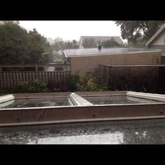 It is raining cats and dogs!