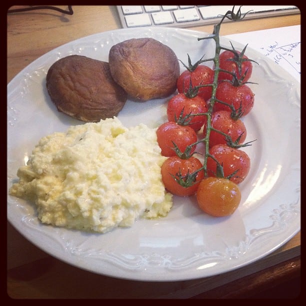 Tried to make Gordon  Ramseys scrambled eggs. Looks promising doesn't it?