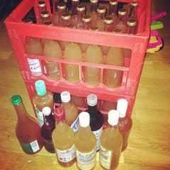 20 liters of apple juice, I will be making 5 more tomorrow.