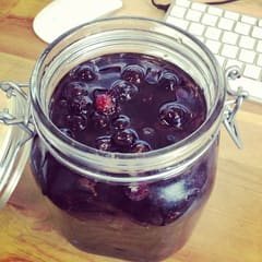 Sloe berries in "rectified spirit"