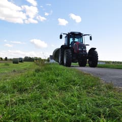 Tractor on road